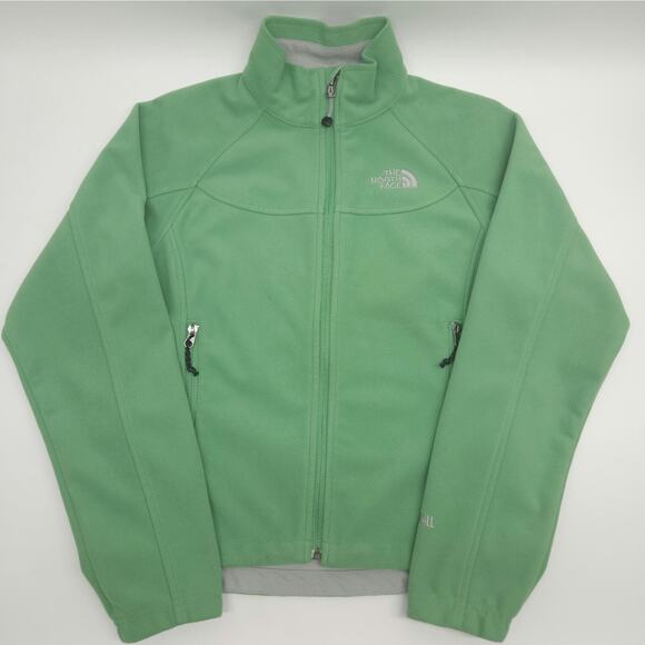 North Face Jacket Women S Green Full Zip Soft Shell Fleece Lined Winter Gorpcore - Picture 4 of 11